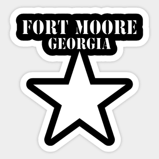 Fort Moore Georgia with White Star X 300 Sticker